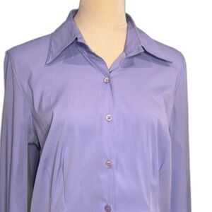 Vintage Fiorlini International lilac stretch shirt Size M
